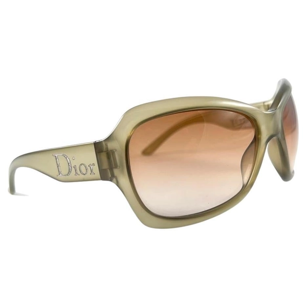 Vintage Christian Dior " Paris " Translucent Green Sunglasses 2000's Italy