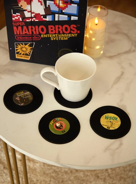 Stranger Things WSQK Vinyl Records Coaster Set