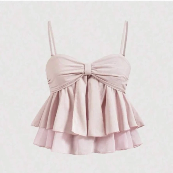 Teen Girls' Pleated Ruffle Cami Top