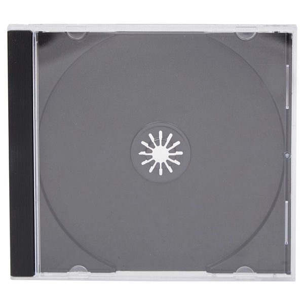 10 x Single CD Jewel Cases Black Tray Jewel Cases with Empty Replacement Case