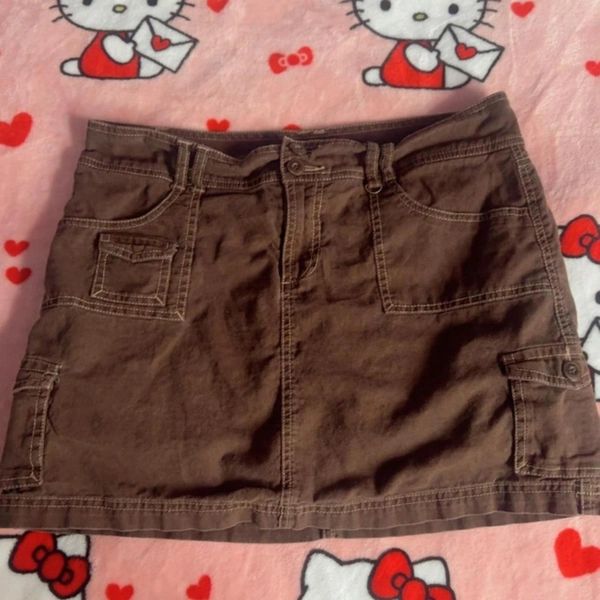 Sonoma brown cargo mini skirt with extra pockets and...