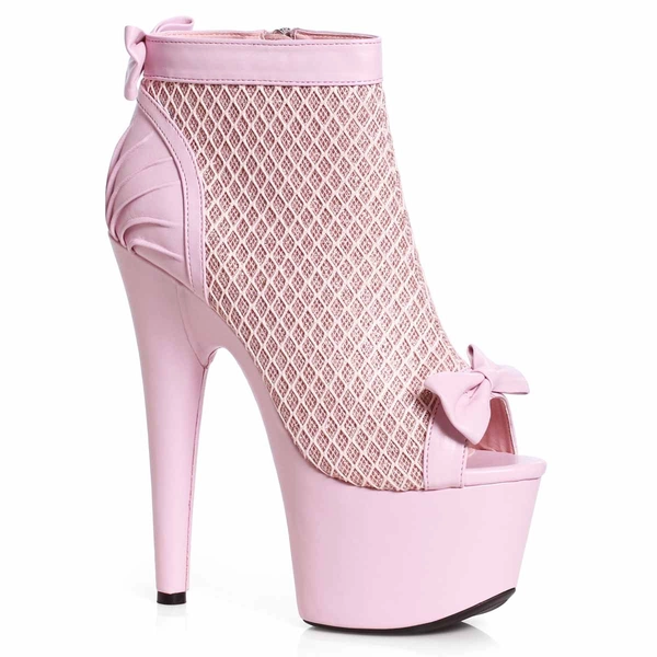 709-FRANCESCA, 7 Inch Heel Ankle Boots with Bows CLEARANCE