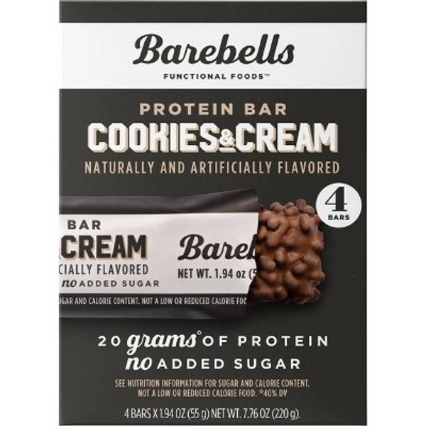 Barebells Nutrition Bars - Cookies & Cream - 7.76oz/4pk