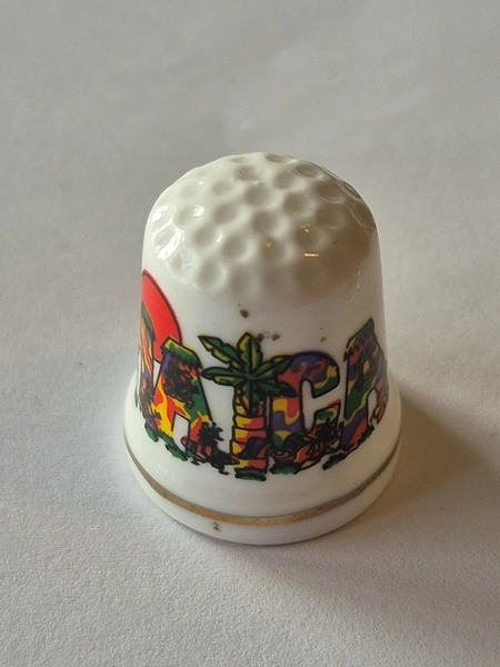 Jamaica Thimble Vintage Souvenir Collectible