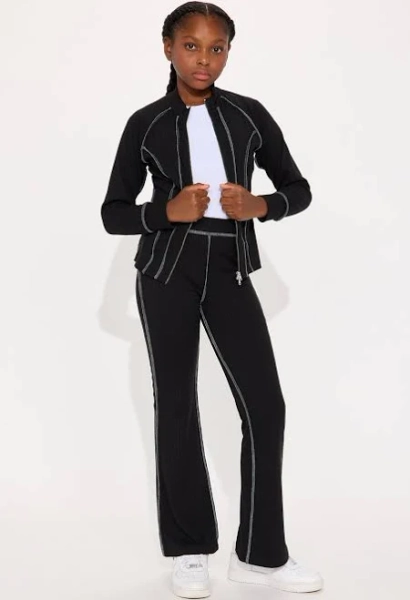 Fashion Nova Kids' Mini Carlie Ribbed Pant Set