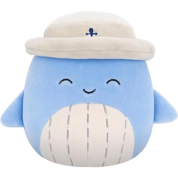 Squishmallows 5" Samir Blue Whale w/ Anchor Hat Plush – 2025 Soft Squishy Stuffed Animal Toy – Christmas Stocking Stuffer Gift