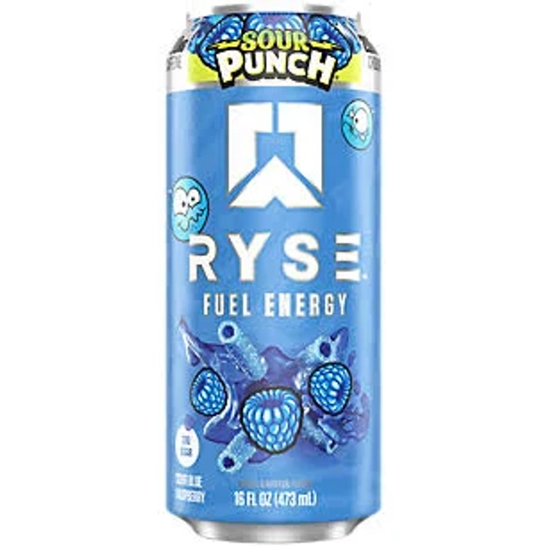 RYSE Fuel Energy Drink Sour Punch Blue Raspberry 473mL