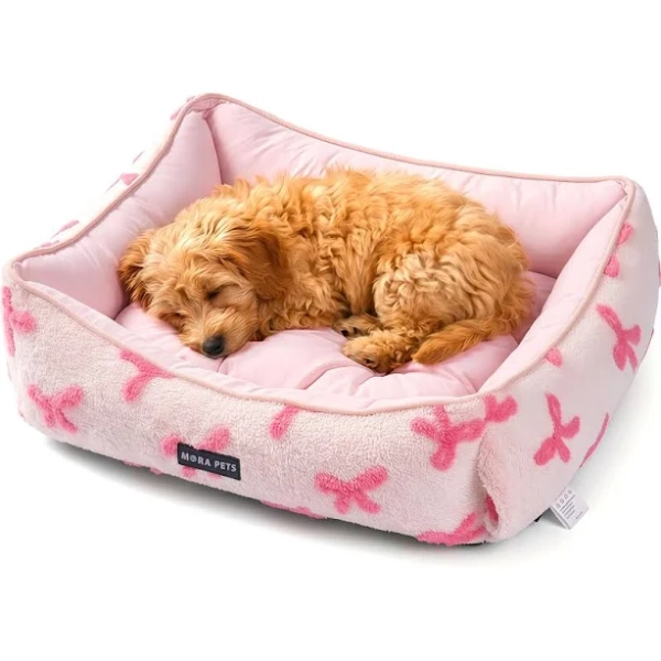 Mora Pets 2-in-1 All-Season Reversible Bolster Dog & Cat Bed