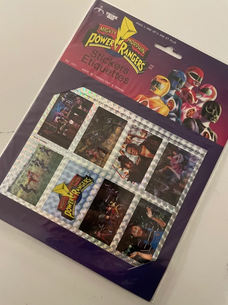 Vintage power rangers stickers - 1994 - sealed prism