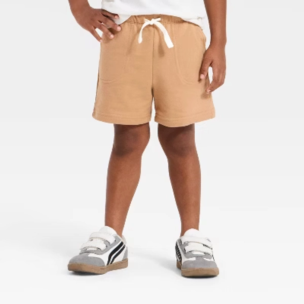 Toddler Boys' Pull-On Knit Shorts - Cat & Jack™ Beige 18M