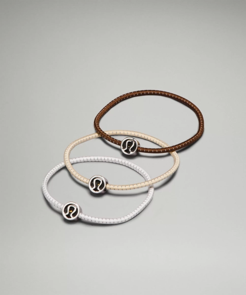 Glow On Hair Ties *3 Pack - Java/Pale Linen/White - ONE SIZE