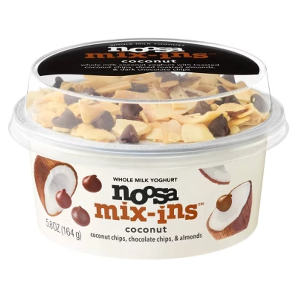 noosa Coconut Almond Chocolate Mix-ins Aussie Style Yogurt - 9g Protein 5.8oz