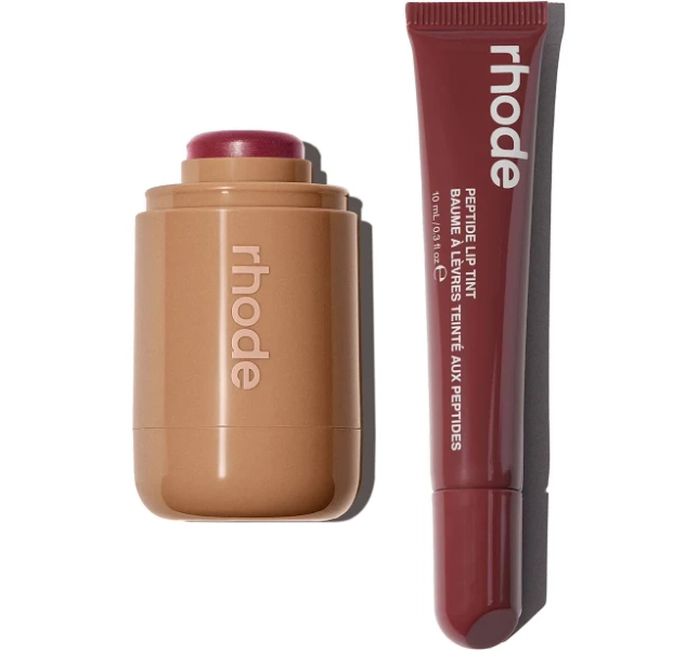 the duos - dake cake + pbj | rhode skin pocket blush + lip tint