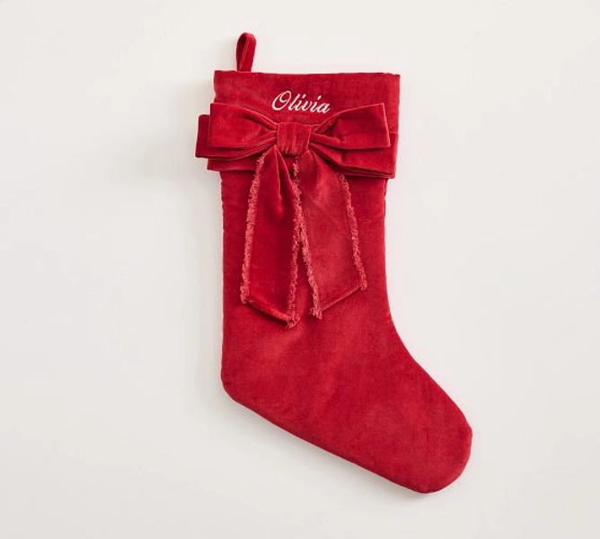 Classic Velvet Bow Stockings