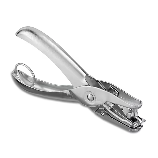 Staples 1-Hole Punch, 6 Sheet Capacity, Silver (10573-CC)