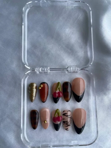 cherry blooming charmed nails