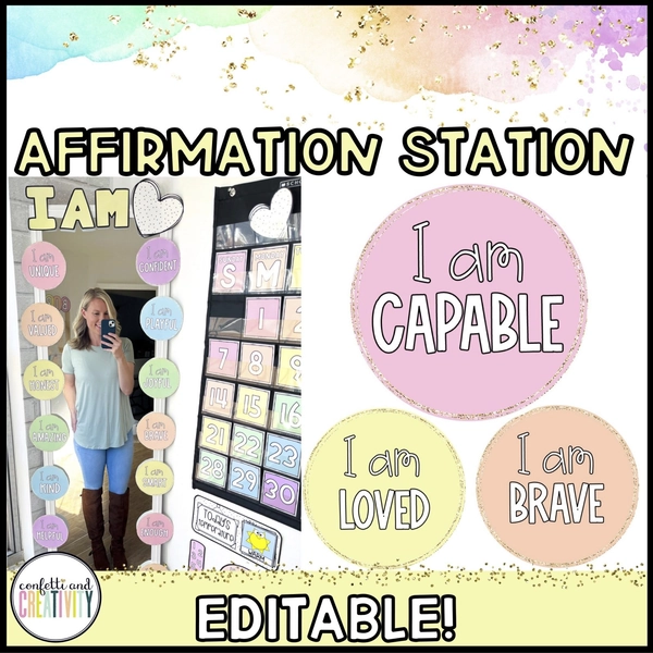Pastel Affirmation Station | Confetti & Creativity