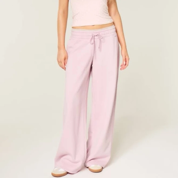 Women's Hollister Low Rise Baggy White Joggers