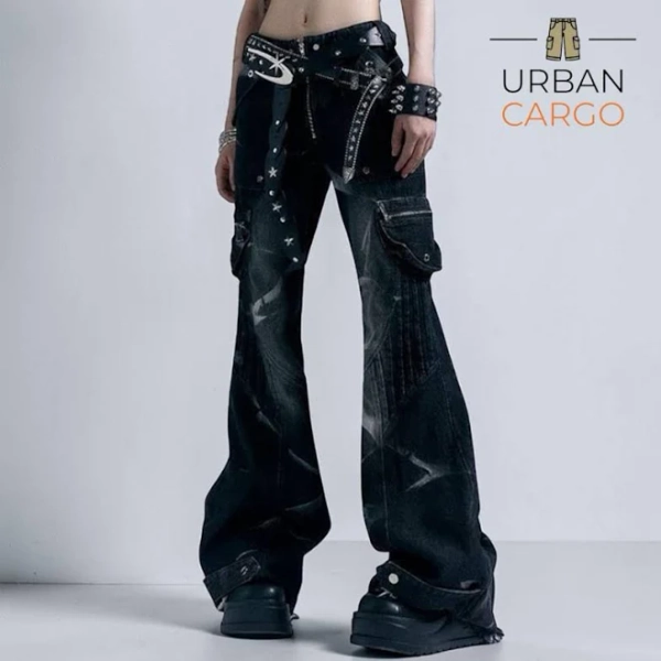 Gothic Y2K Flared Jeans