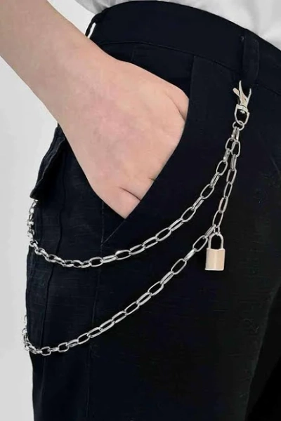 Gothic Punk Waist Chain Accessory
