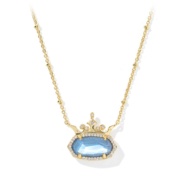 Disney Princess Elisa Short Necklace by Kendra Scott – Blue | Disney Store