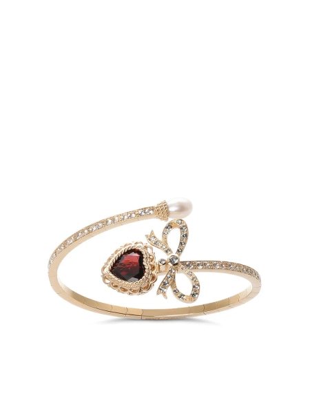 Dolce & Gabbana bracelet Devotion en or jaune 18ct serti de saphirs et de grenat | L