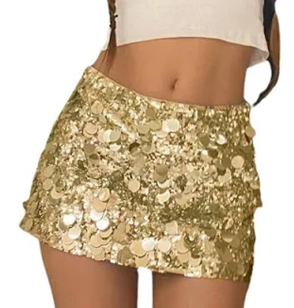 Women's Sparkly Mini Skirt