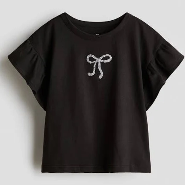 H&M Girls Cotton Motif Top