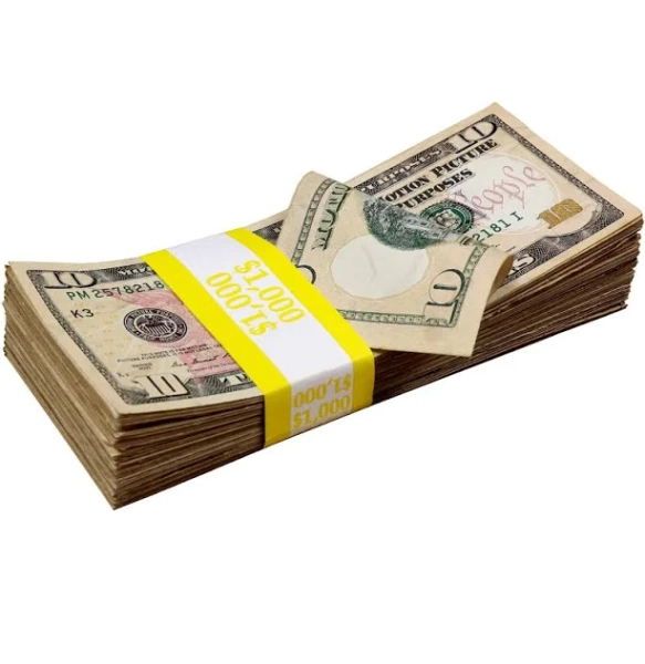 New Series Aged Full Print Prop Money Stack
