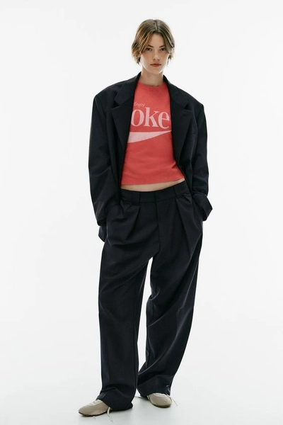VESTE OVERSIZE ÉPAULETTES - Bleu marine foncé - XS
