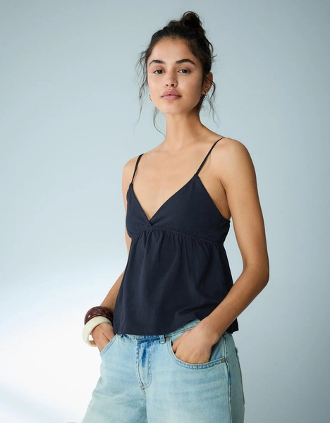 Peplum strappy top