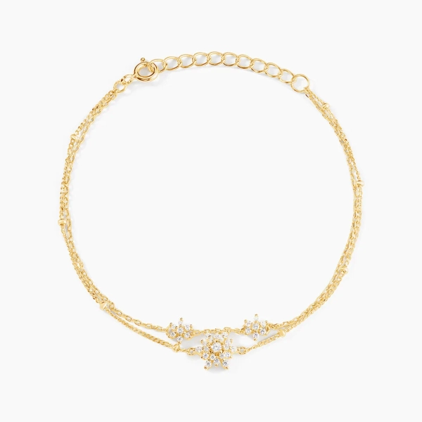Bracelet Leila Argent Jaune Oxyde De Zirconium