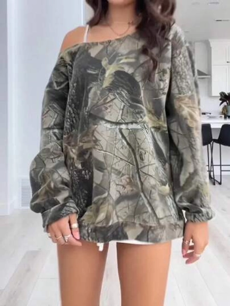 INAWLY Women Off Shoulder Sweatshirt, Casual, Minimalist, Stylish For Daily Wear Graduation,Back To School Outfits,Graduation,Teacher Outfits For Women,Back To School Pullover Fall Outfit