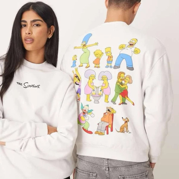 ASOS Design Unisex Relaxed The Simpsons Print Sweat