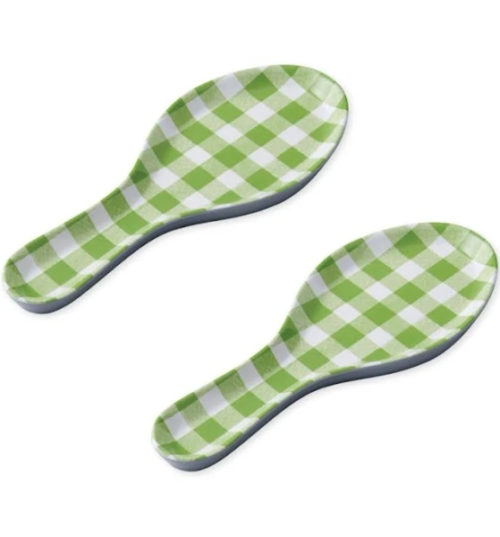Gracie Oaks Gingham Black Spoon Rest