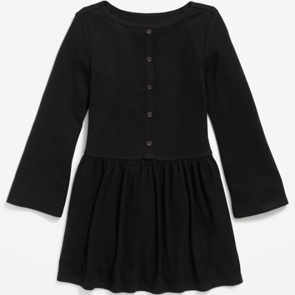 Old Navy Kids Long-Sleeve Button-Front Fit and Flare Dress
