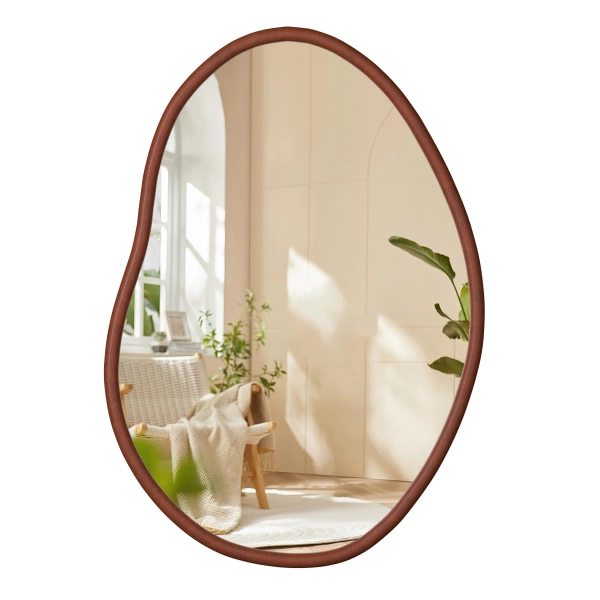 Ivy Bronx Asymmetrical Mirror, Irregular Finleyville Decorative For Bedroom Living Room Entryway Hall | Wayfair