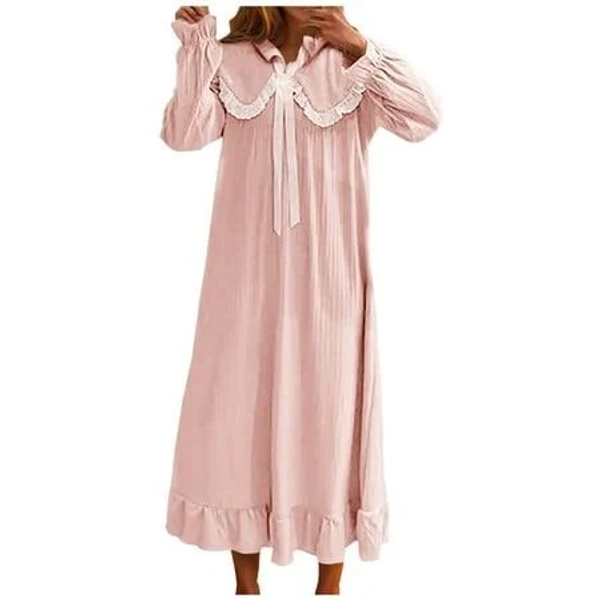 Women's Flannel Button Down Nightgown