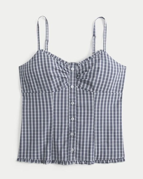 Button Front Tank