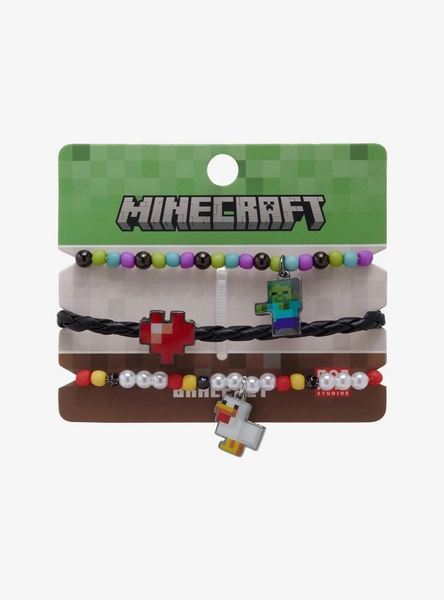 Minecraft Chicken Jockey Bracelet Set