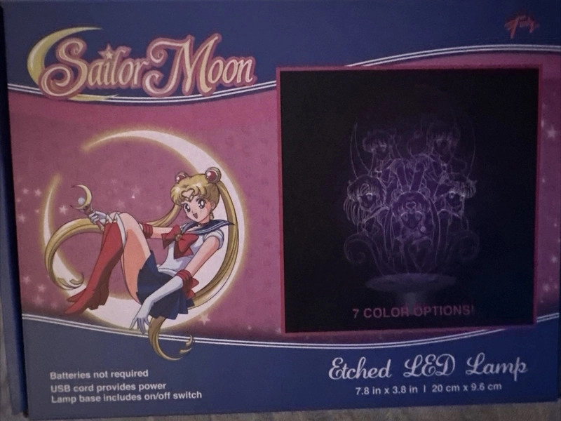 Sailor Moon Official Etched Acrylic LED Lamp TOEI Animation Brand New