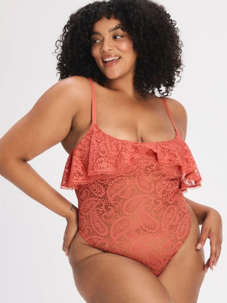 Paisley Smoke Lace Teddy