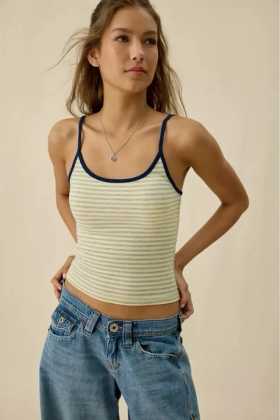 UO Kat Scoop Neck Ribbed Knit Cami