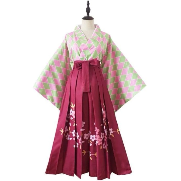 Foxtume Women's Kimono Hakama Set