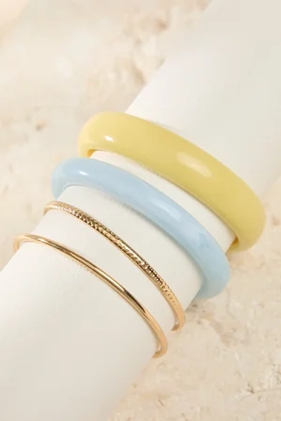 
        Kiley Resin Bangle Pack in Blue & Yellow | Altar'd State
    