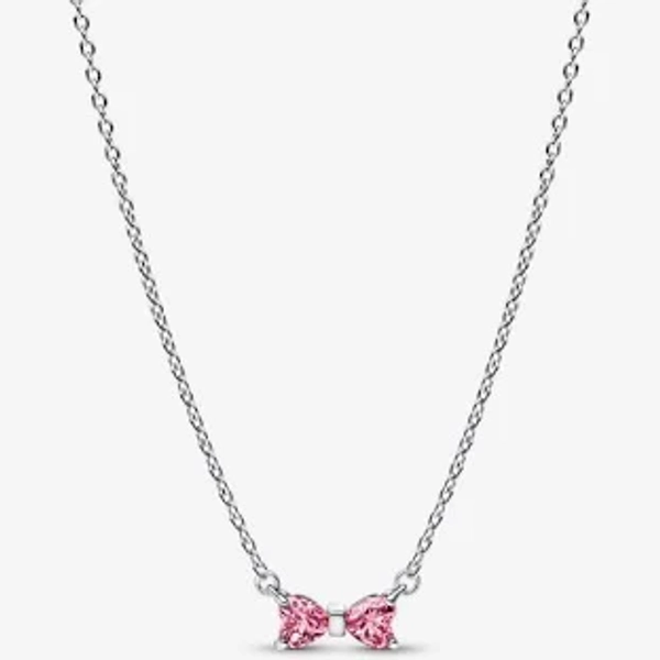 Pandora Pink Bow Pendant Necklace