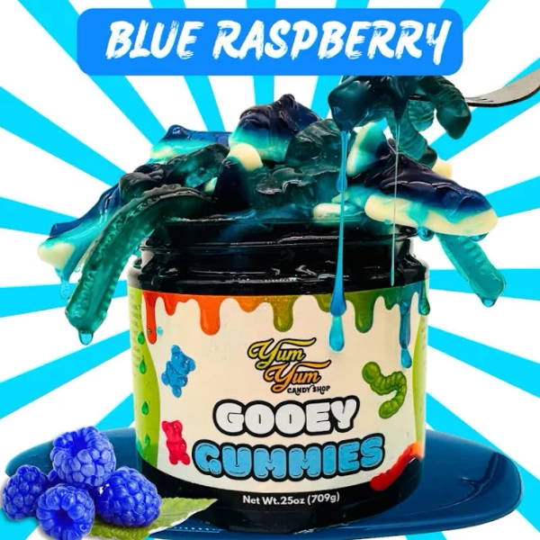 Sweet Gooey Blue Raspberry & Watermelon Candy Yum Yum Gummies