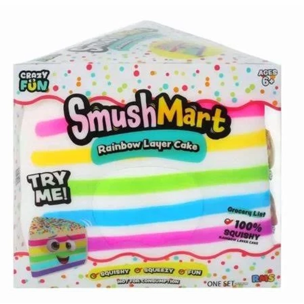 Crazy Fun Rainbow Layer Cake Squishy Toy