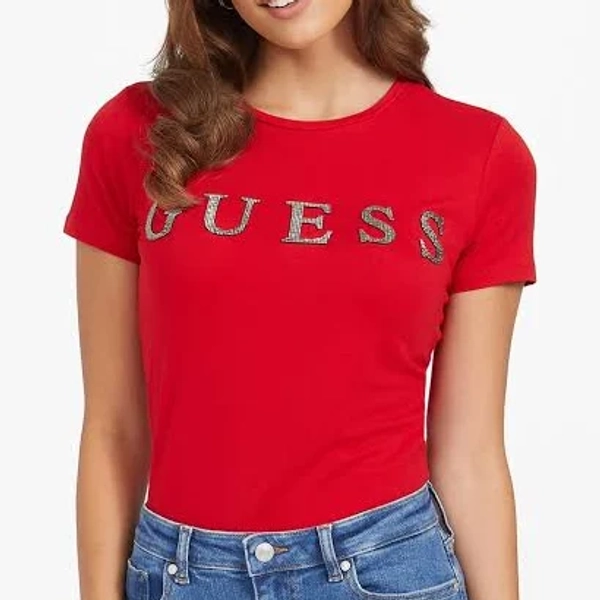 Women factory Pepper Rhinestone Logo Tee