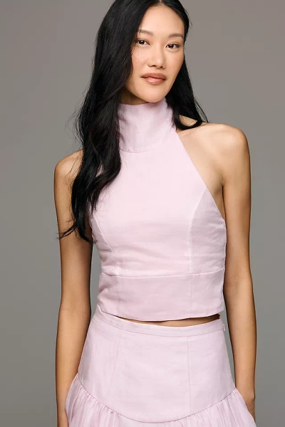 Bardot Halter Ramie Top